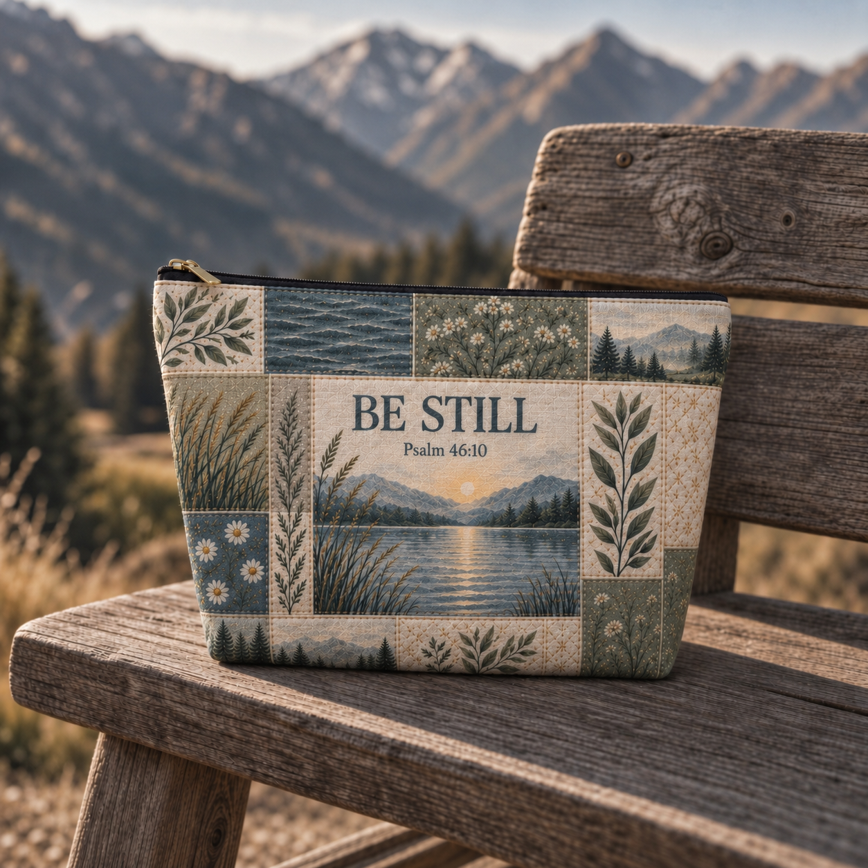 ✝️Psalms of Comfort & Strength – Scripture Patchwork Keepsake Pouch