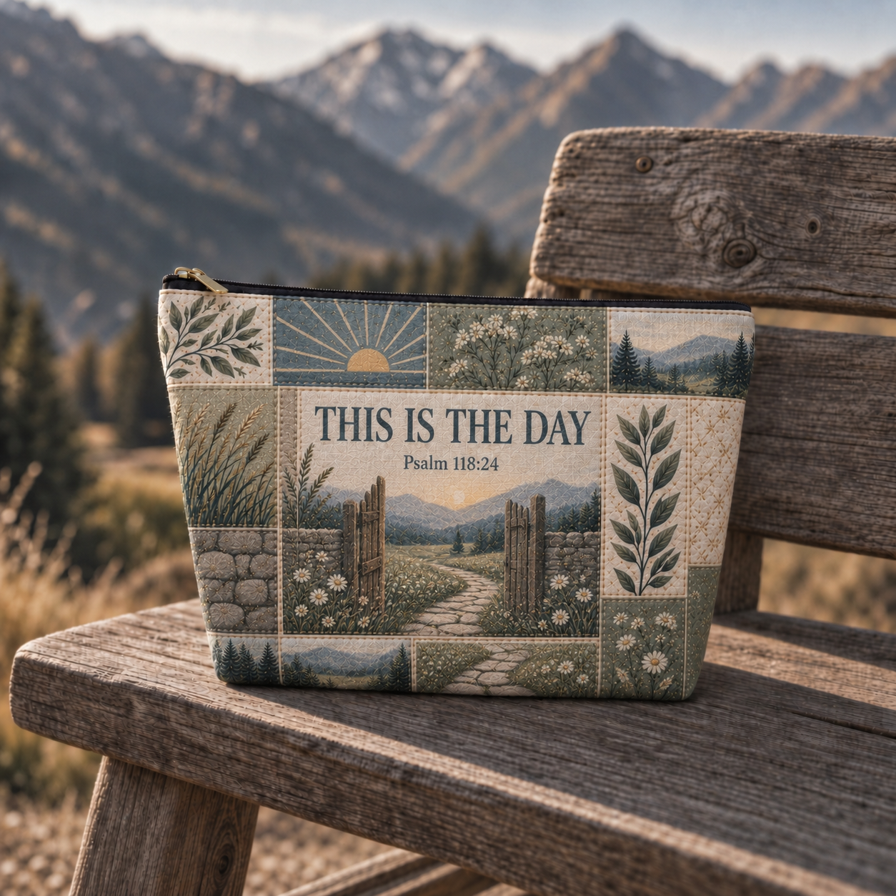 ✝️Psalms of Comfort & Strength – Scripture Patchwork Keepsake Pouch
