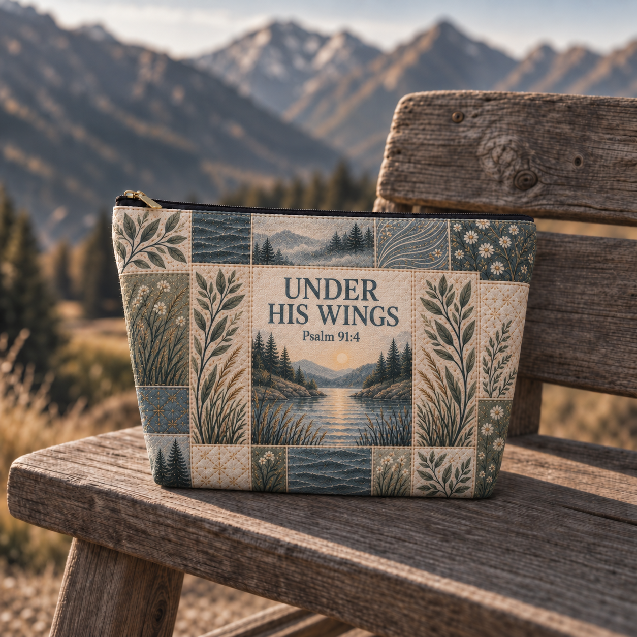 ✝️Psalms of Comfort & Strength – Scripture Patchwork Keepsake Pouch