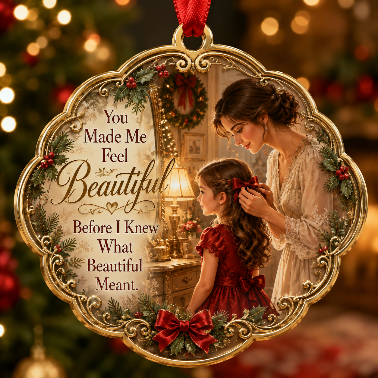 Mom & Daughter Christmas Tribute Keepsake