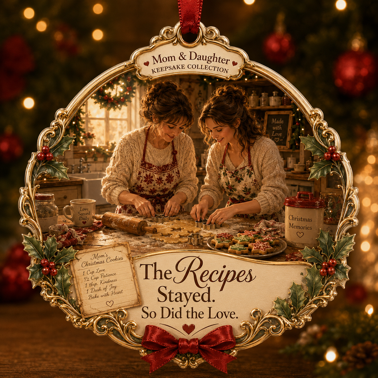 Mom & Daughter Christmas Tribute Keepsake