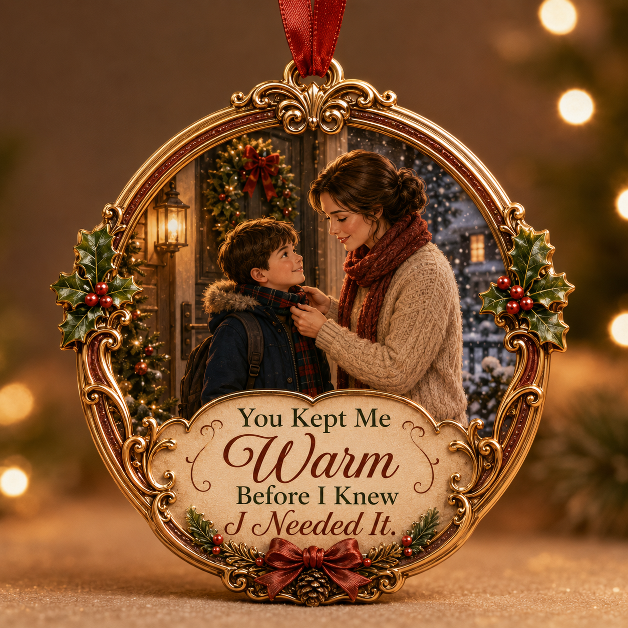 Mom’s Little Boy Forever Christmas Ornament