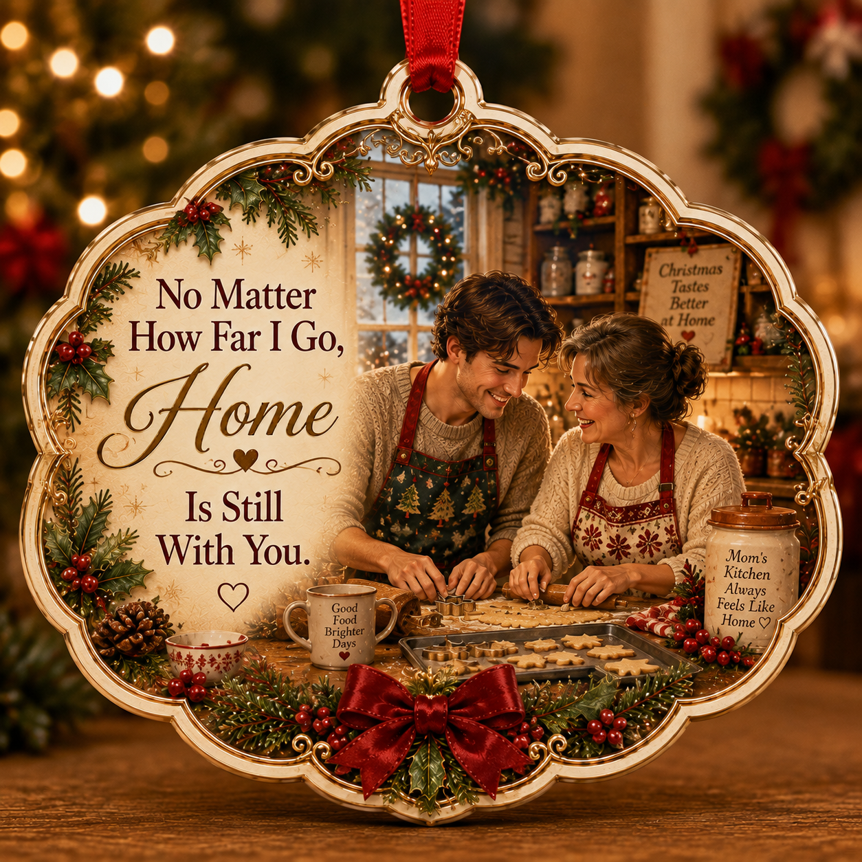 Mom’s Little Boy Forever Christmas Ornament