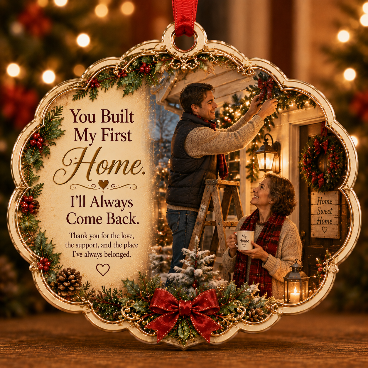 Mom’s Little Boy Forever Christmas Ornament