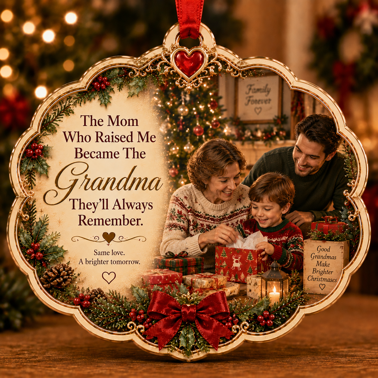 Mom’s Little Boy Forever Christmas Ornament