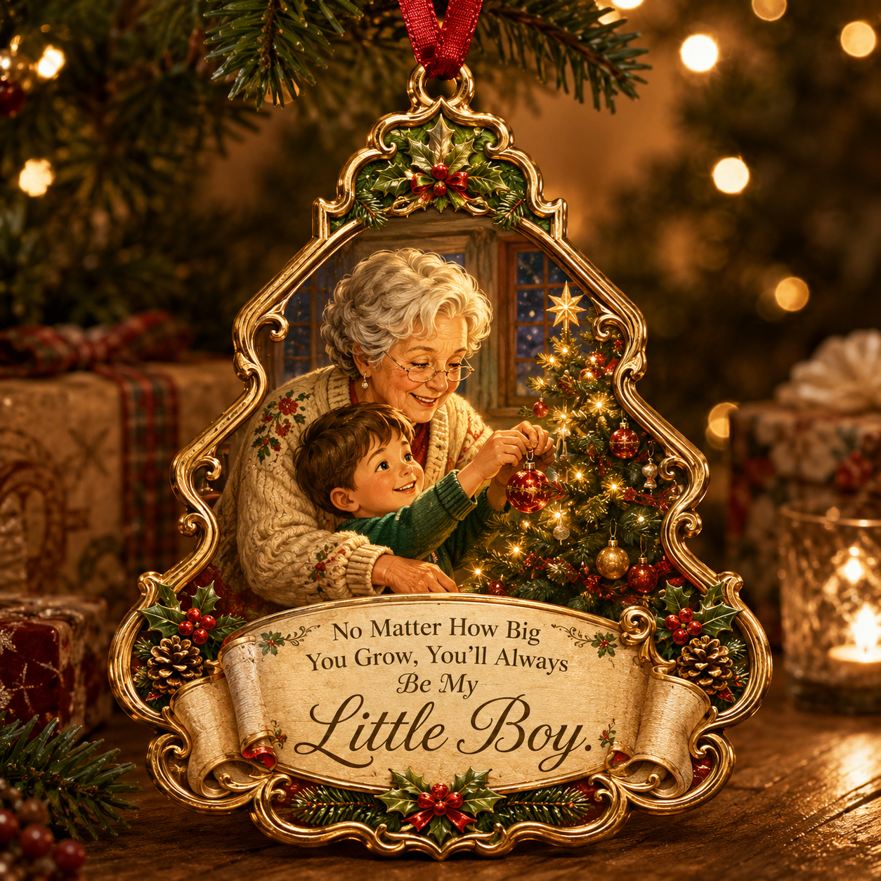 Grandma & Grandchild Christmas Keepsake Ornament