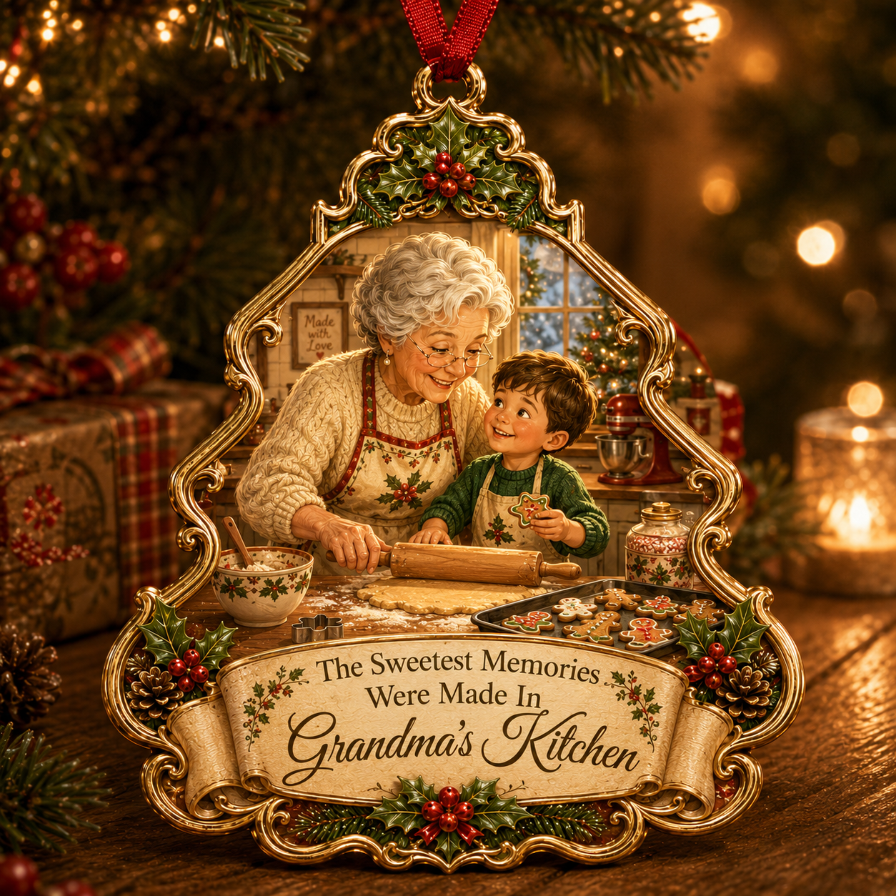 Grandma & Grandchild Christmas Keepsake Ornament