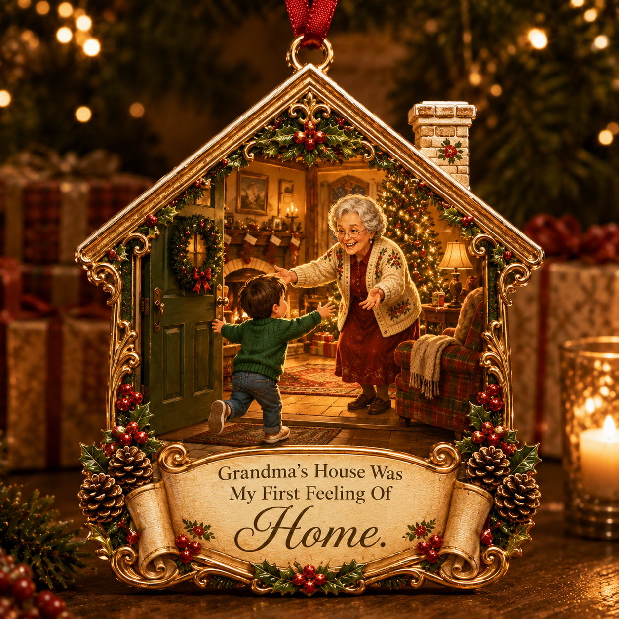 Grandma & Grandchild Christmas Keepsake Ornament