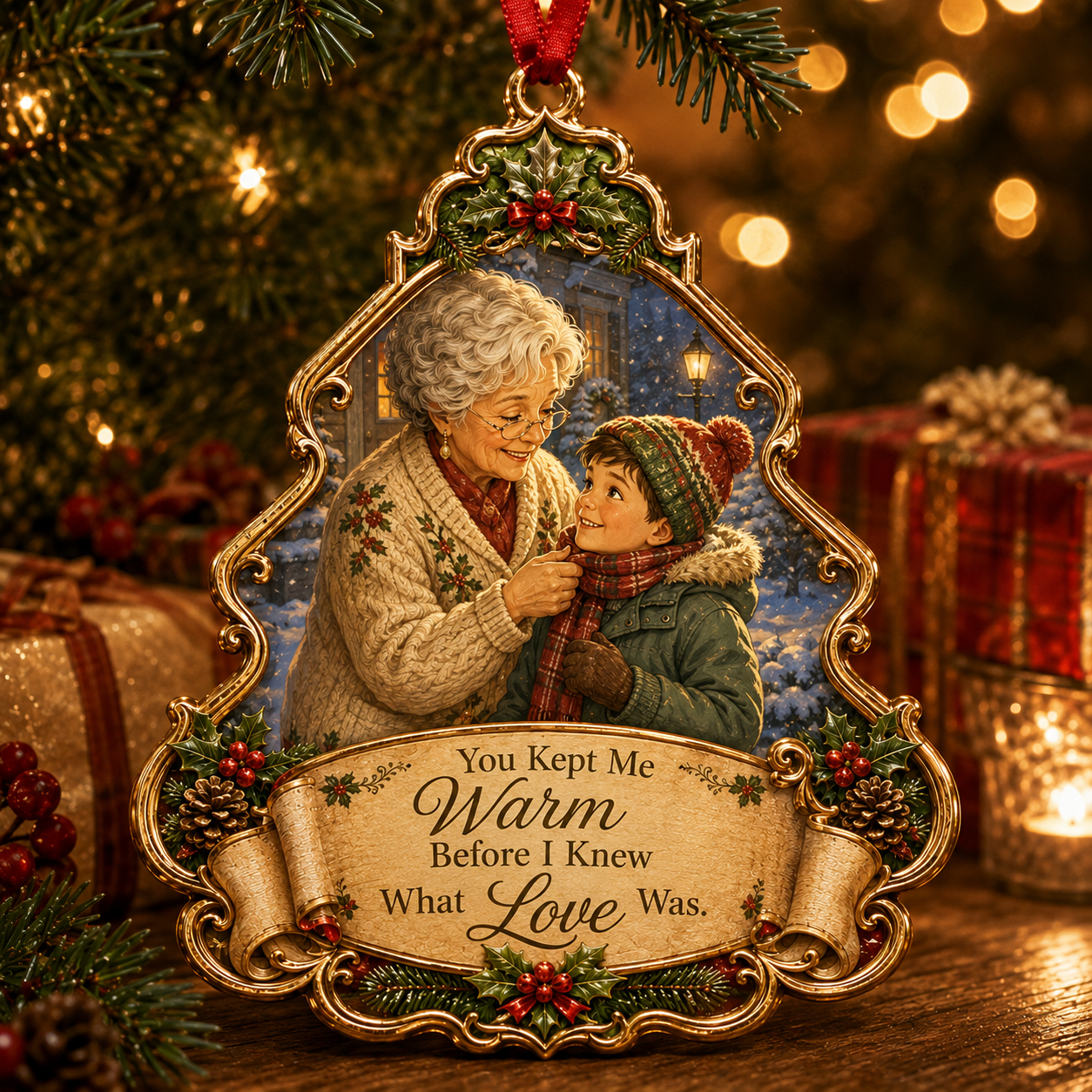 Grandma & Grandchild Christmas Keepsake Ornament