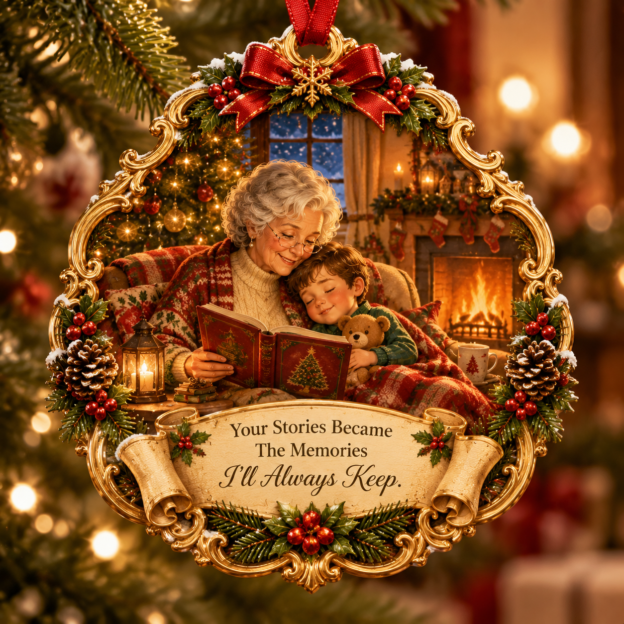 Grandma & Grandchild Christmas Keepsake Ornament