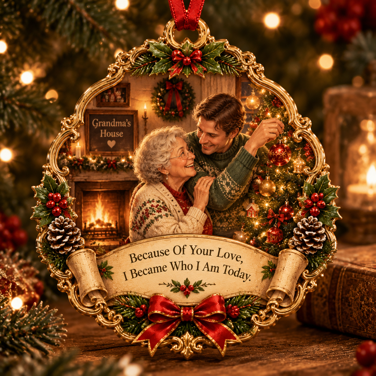 Grandma & Grandchild Christmas Keepsake Ornament