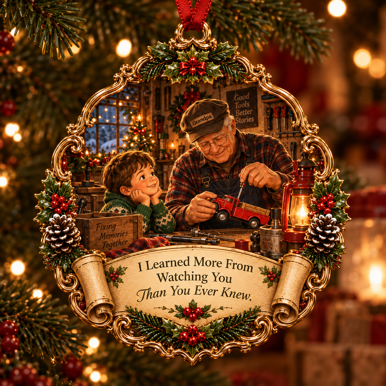 Grandpa & Grandson Christmas Tribute Keepsake