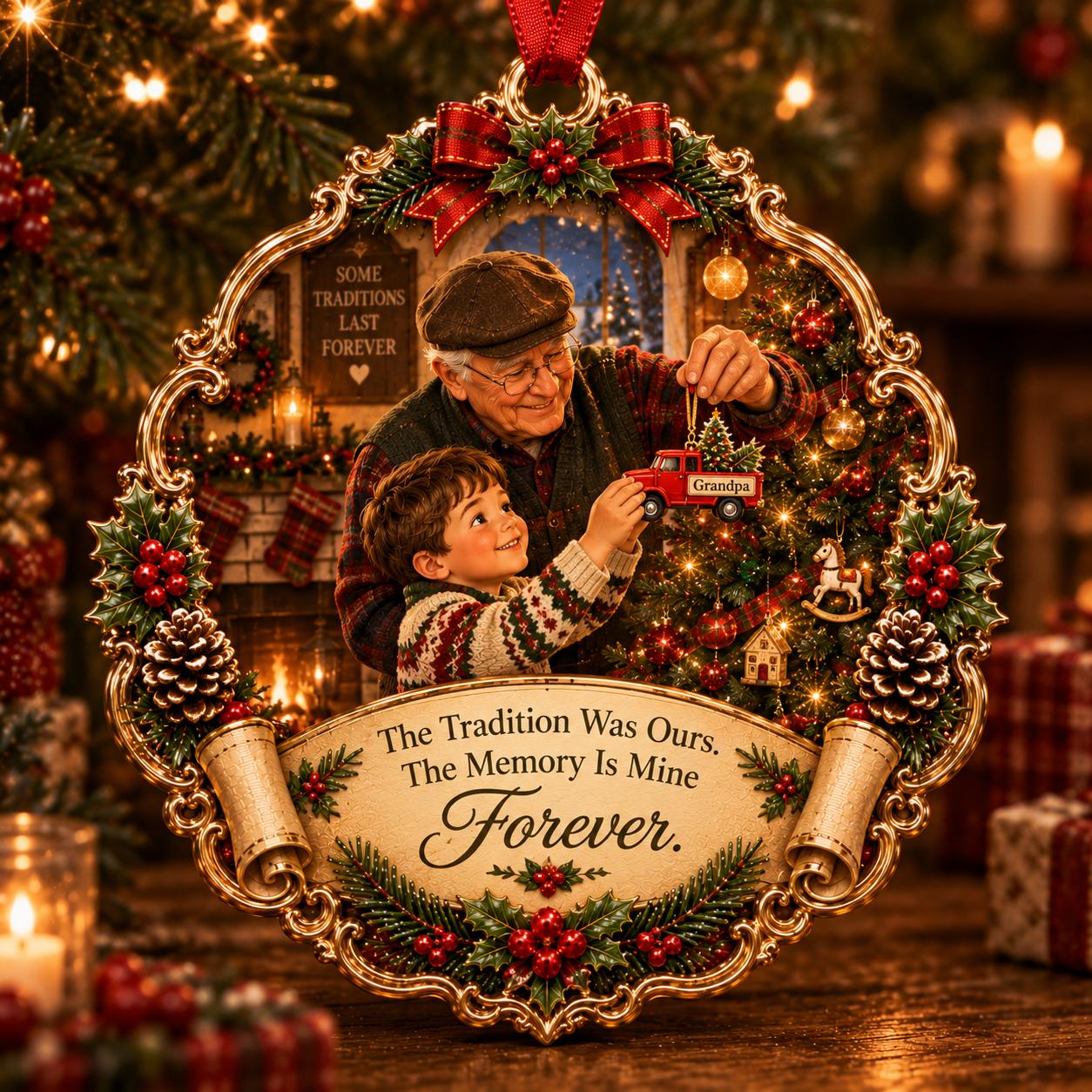 Grandpa & Grandson Christmas Tribute Keepsake