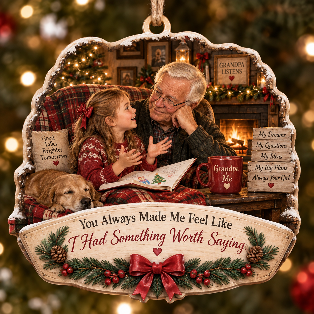 Grandpa & Granddaughter Christmas Tribute Keepsake