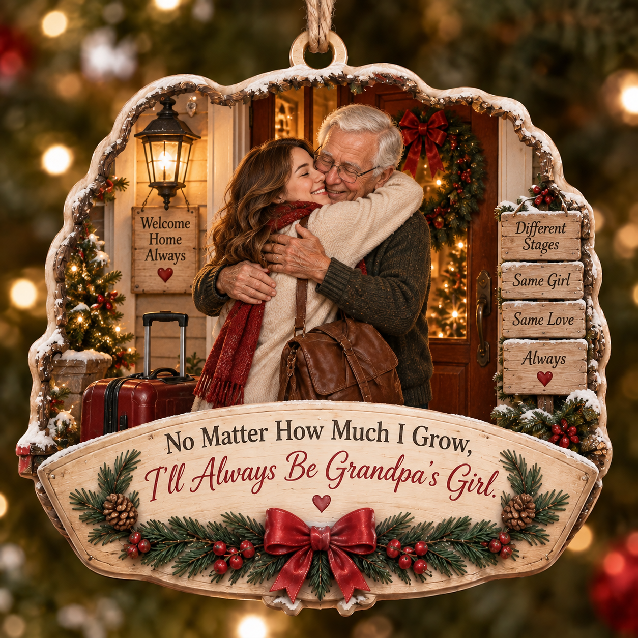 Grandpa & Granddaughter Christmas Tribute Keepsake
