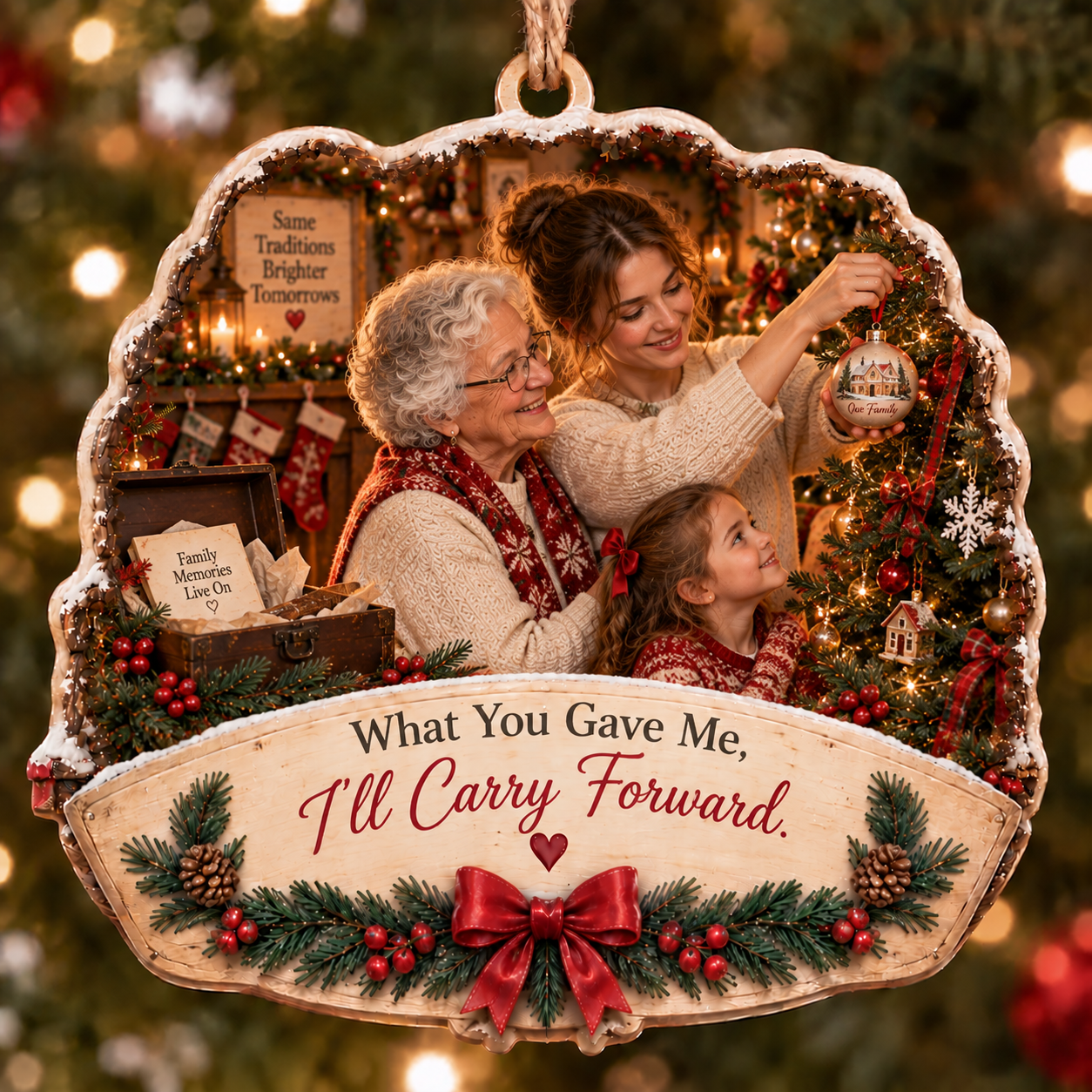 Grandma & Granddaughter Christmas Tribute Keepsake