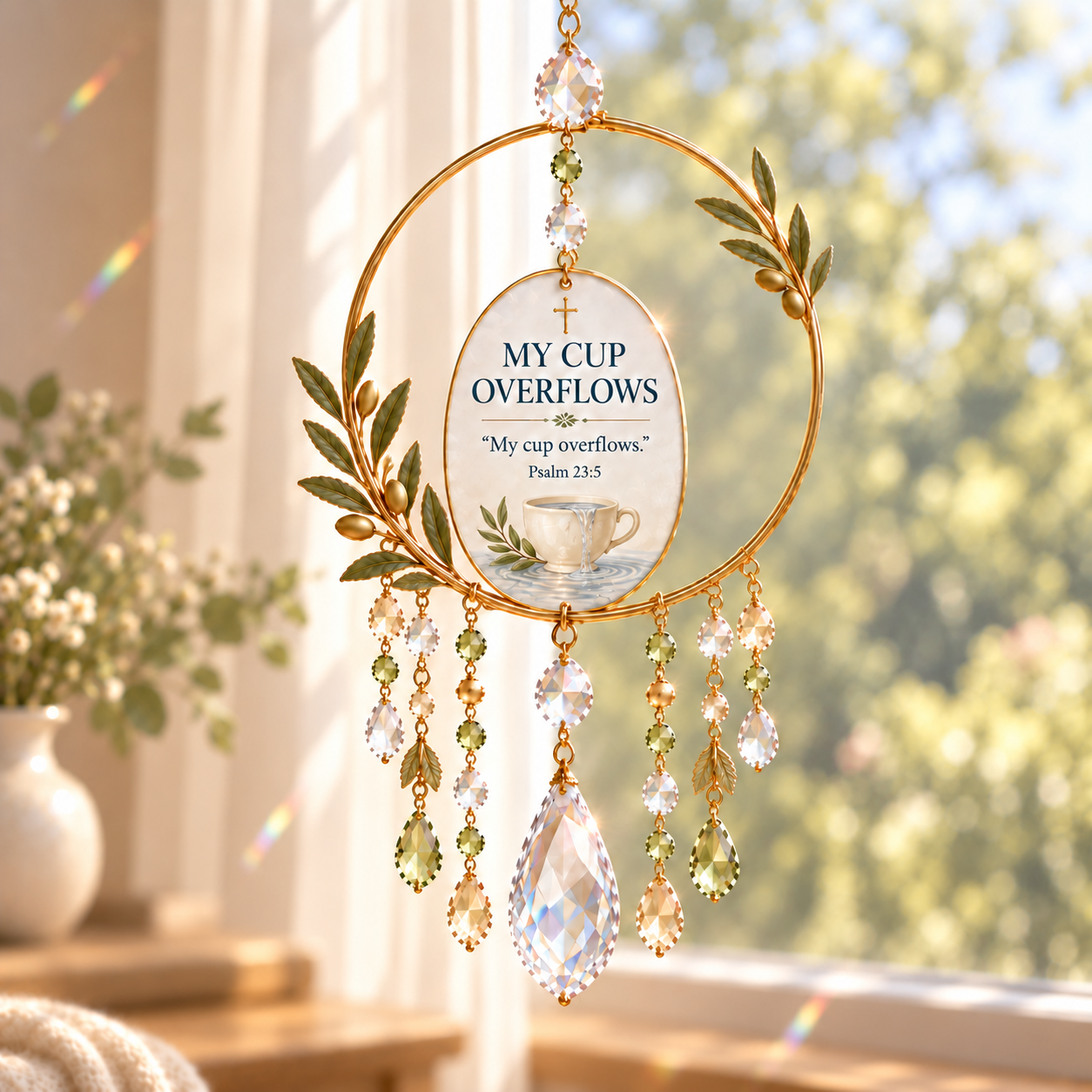 ✝️Psalms of Comfort & Strength – Jeweled Scripture Suncatcher