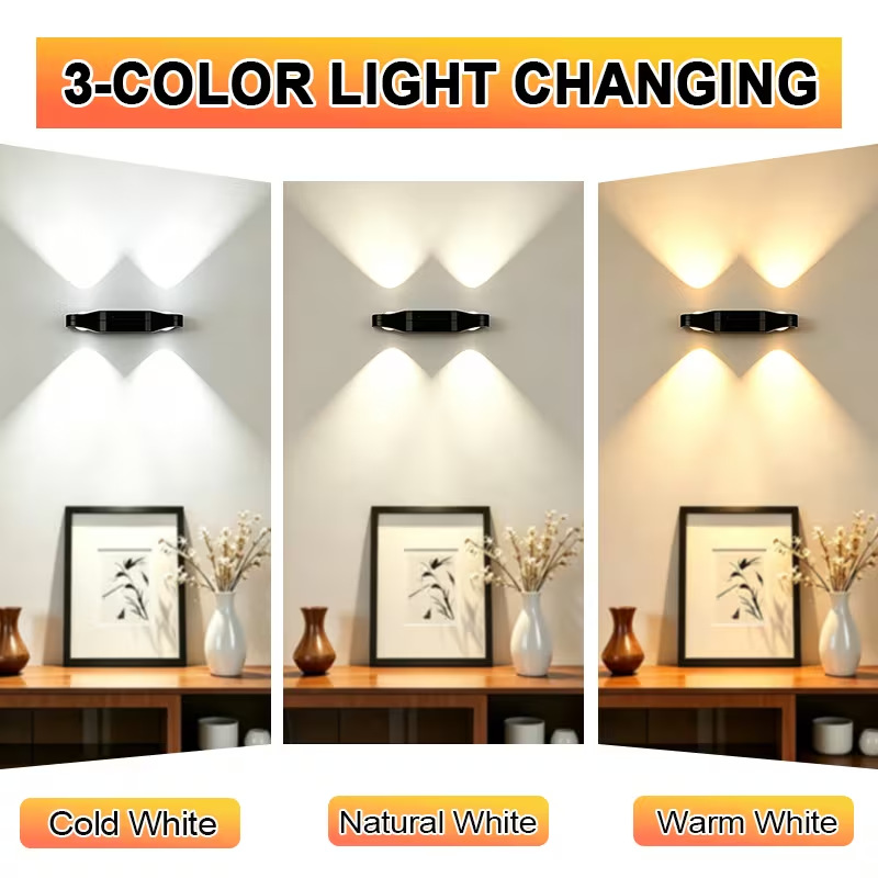 Rechargeable Motion Sensor Wall Light – 3-Color Magnetic LED Sconce