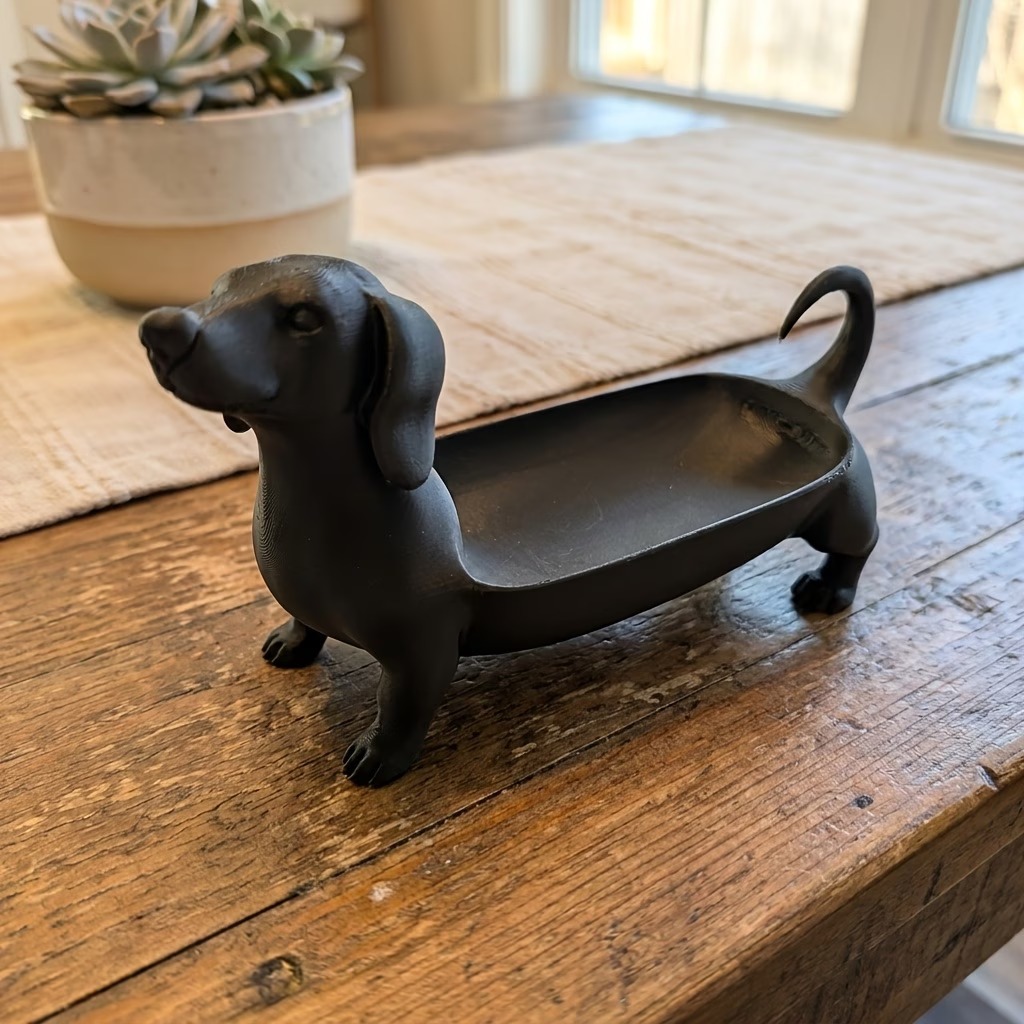 Dachshund Catchall Tray – Cute Dog Decorative Storage Dish