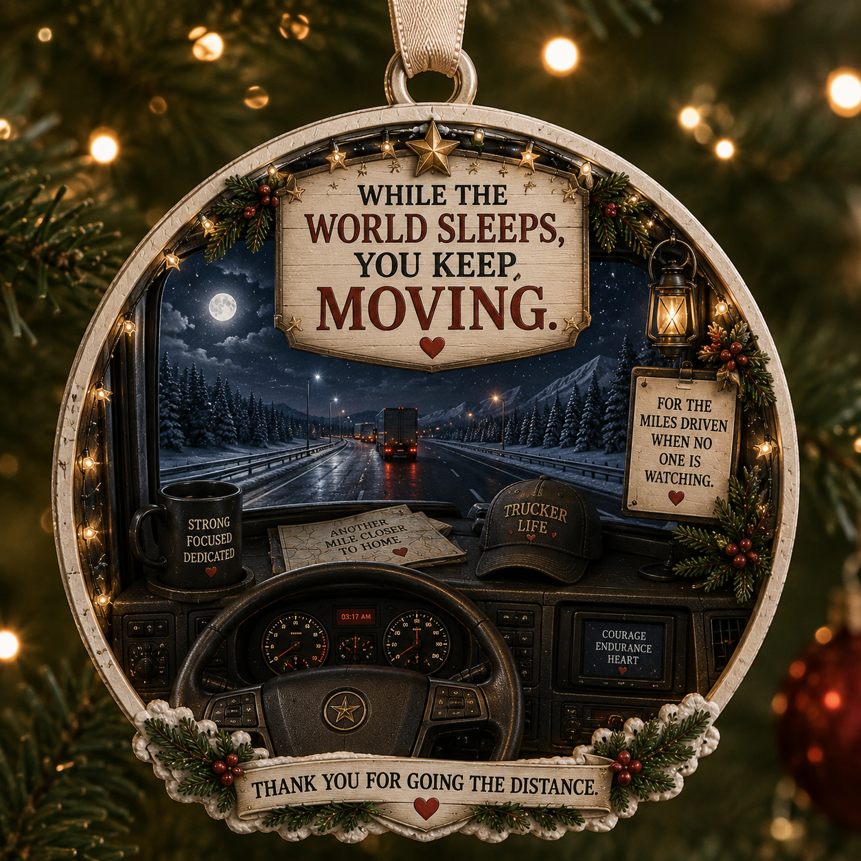 Trucker Christmas Tribute Keepsake