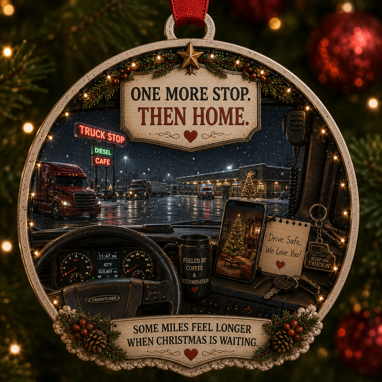 Trucker Christmas Tribute Keepsake