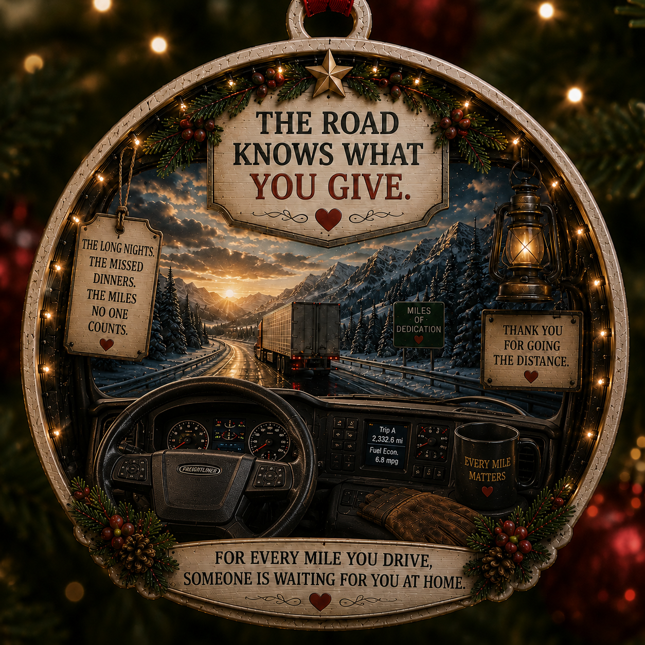 Trucker Christmas Tribute Keepsake