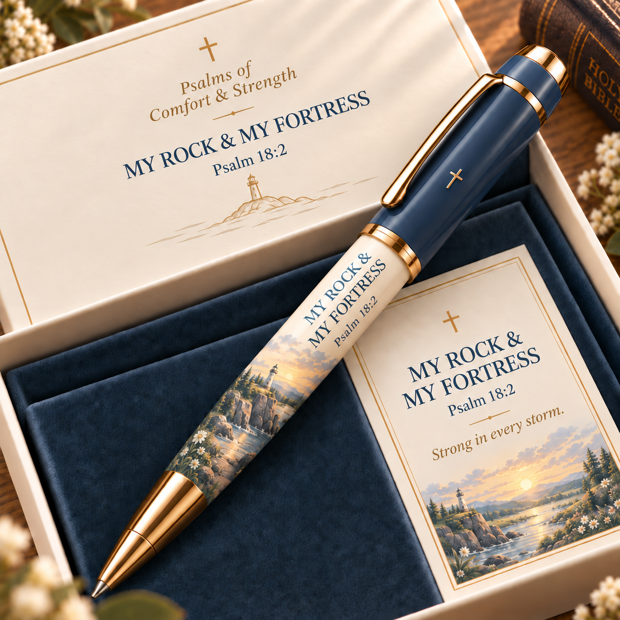 ✝️Psalms of Comfort & Strength – Scripture Keepsake Pen