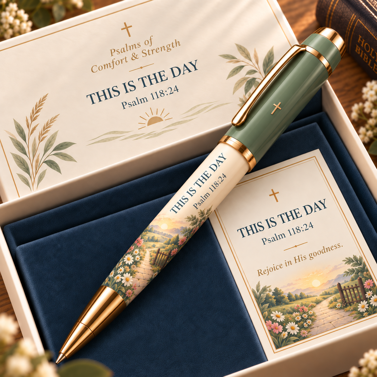✝️Psalms of Comfort & Strength – Scripture Keepsake Pen