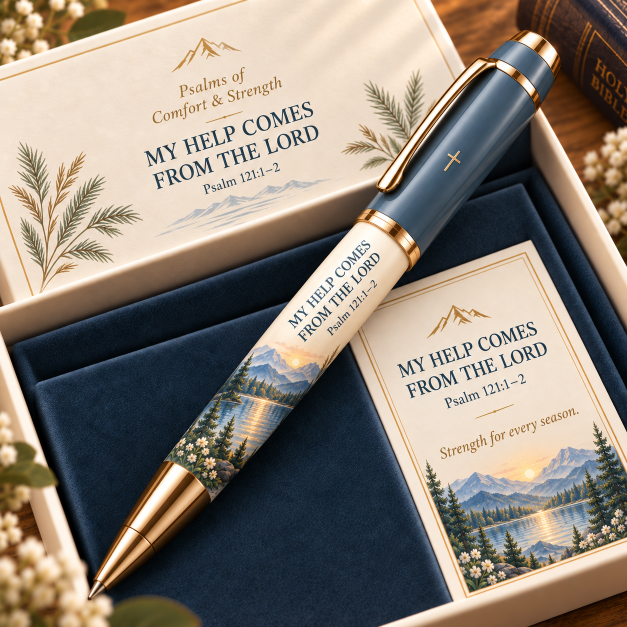 ✝️Psalms of Comfort & Strength – Scripture Keepsake Pen