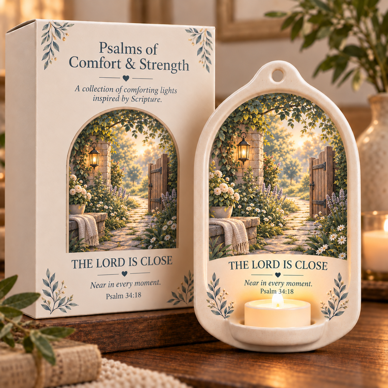 ✝️Psalms of Comfort & Strength Ceramic Wall Light