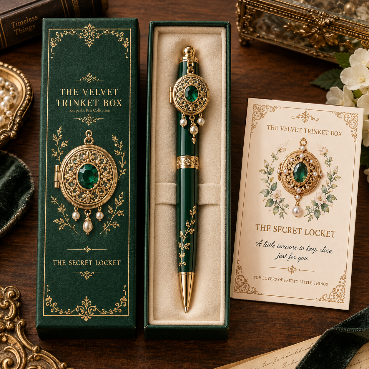The Velvet Trinket Box – Keepsake Pen Collection