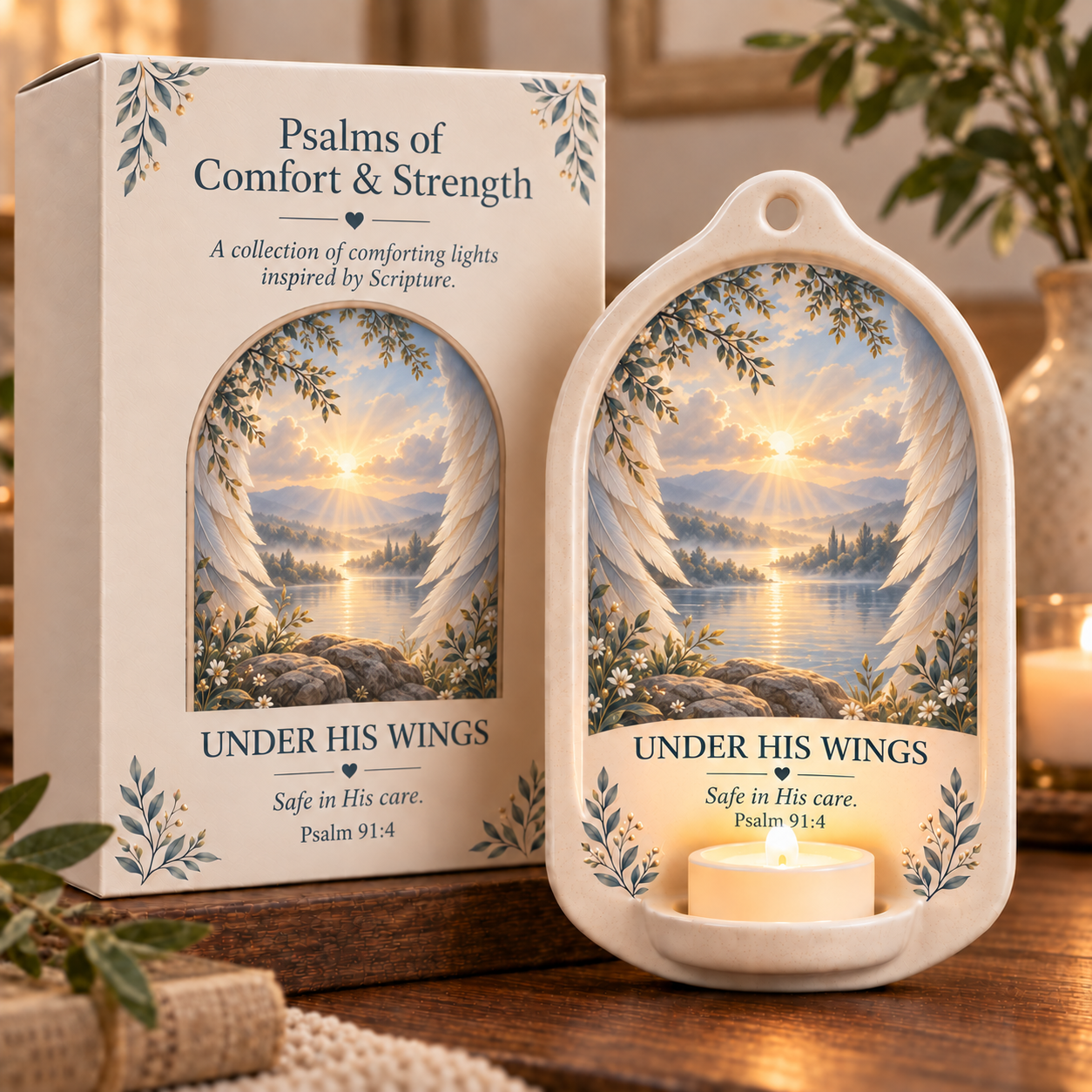 ✝️Psalms of Comfort & Strength Ceramic Wall Light