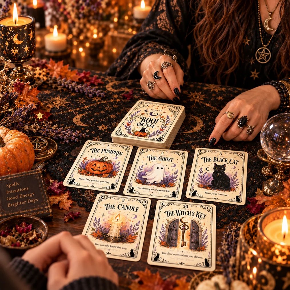 🎃 🔮31 Nights of Halloween Oracle Deck | 31 Daily Spooky Messages for October