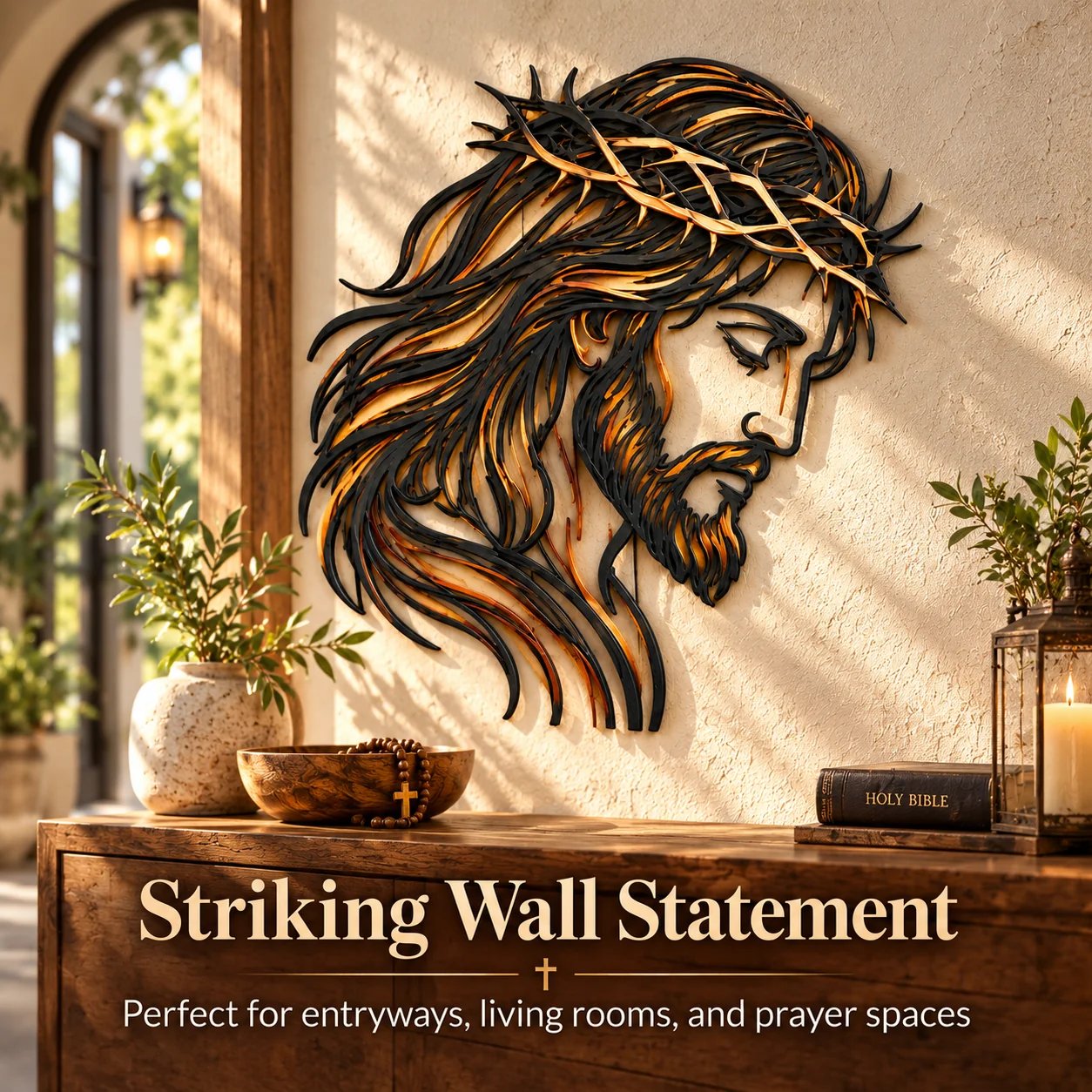 ✝️ Sacred Grace – Jesus & Virgin Mary Metal Wall Art