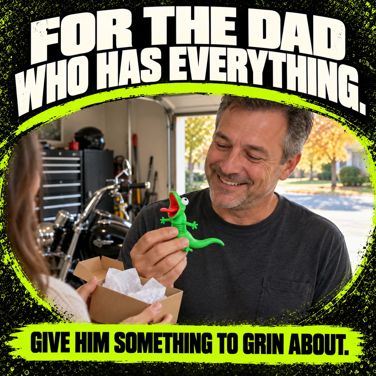 🦎🏍️ Roadside Lizard Buddy – Car & Motorcycle Decor