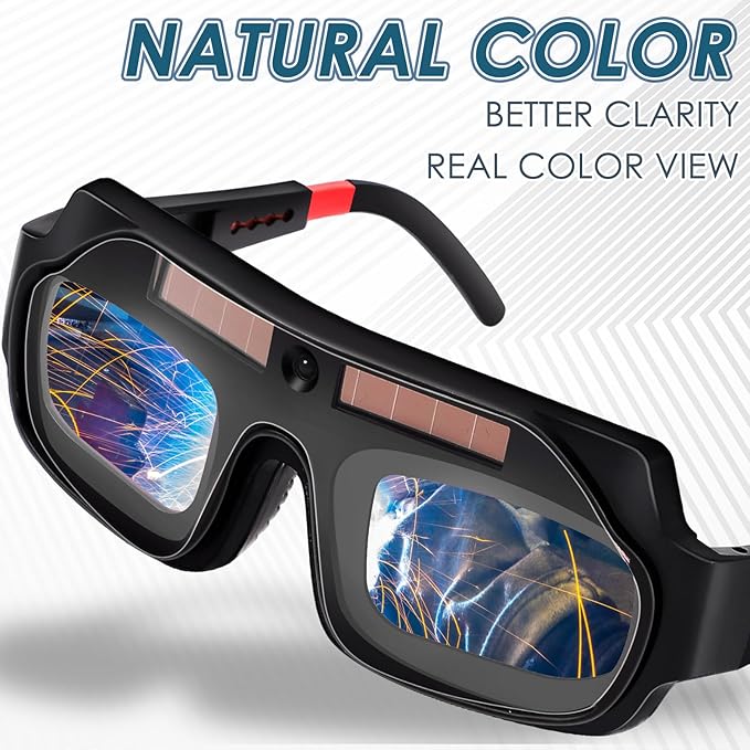 🎁⏳Limited time discount- Solar Auto-Darkening Welding Goggles – Eye Protection with Smart Light Control