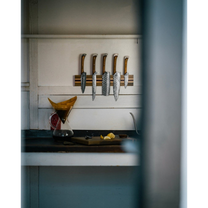 Rankų darbo Damasko plieno 5 vnt virtuvinių peilių rinkinys, rankų darbo Damasko virėjo rinkinys, virtuviniai peiliai, Damasko virėjo peiliai