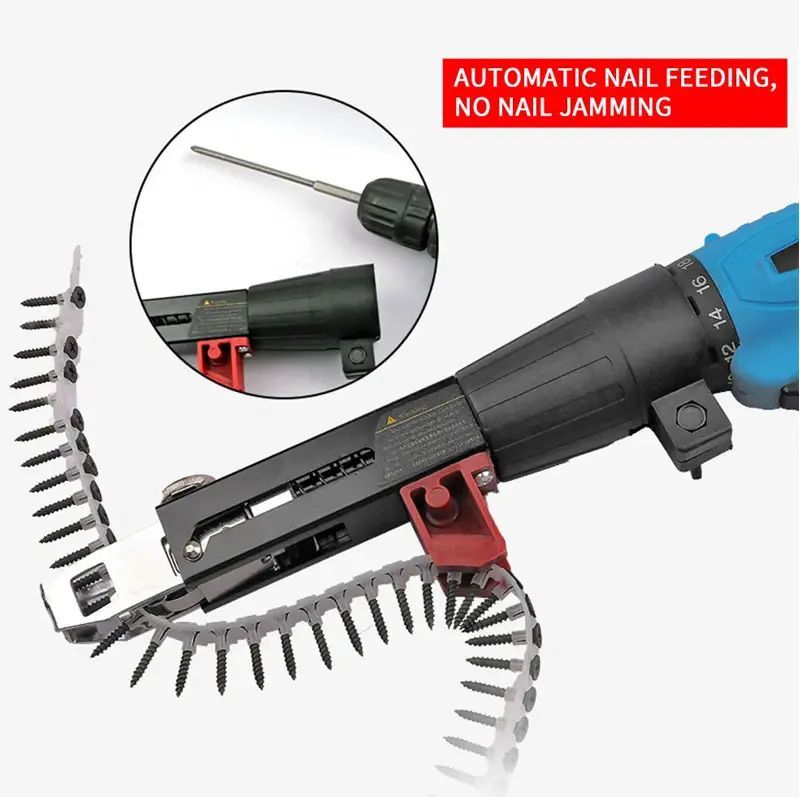 🎁 ¡Descuento del 50% en todos los productos!🔧 Adaptador automático de pistola de clavos con cadena de tornillo✨