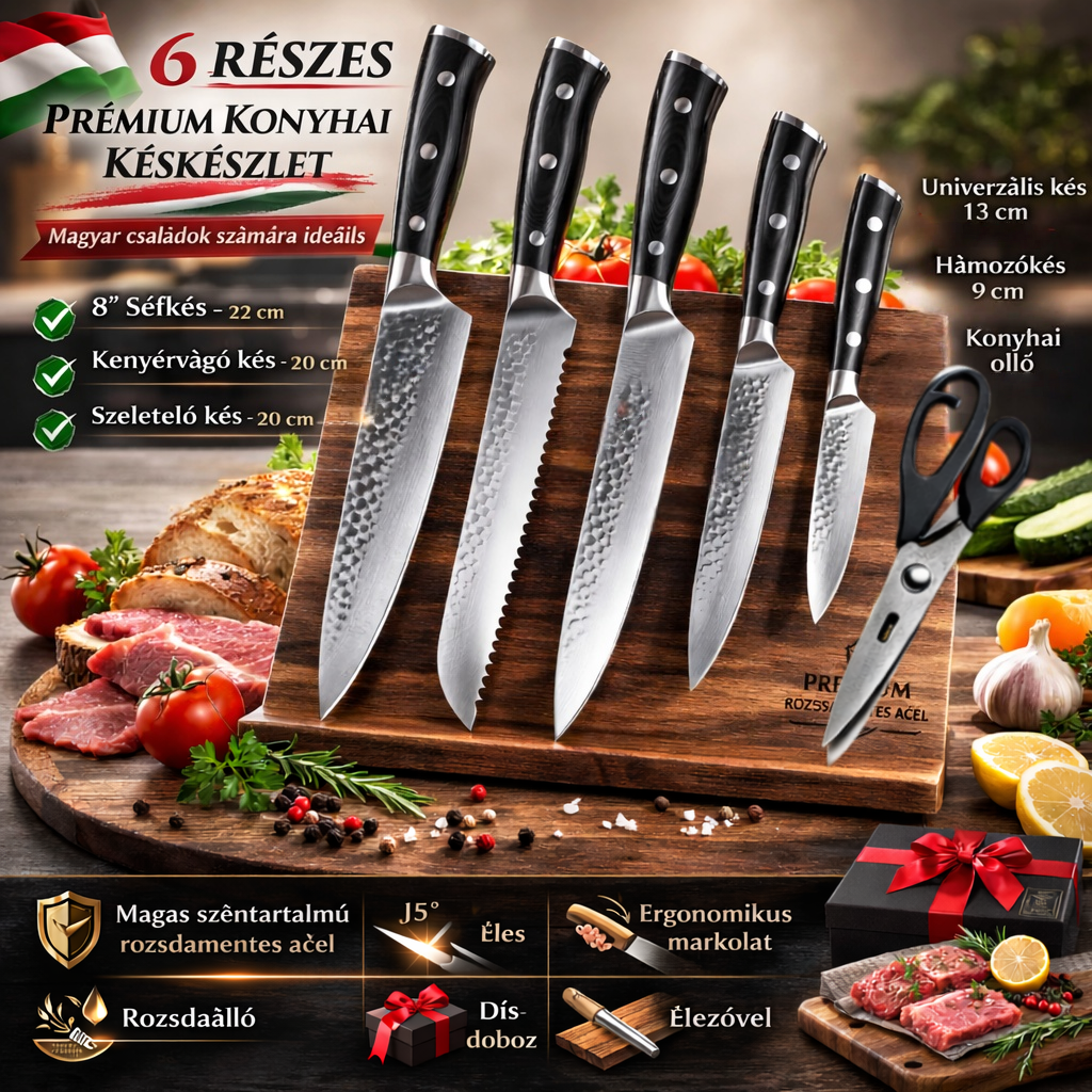 Zwilling 6 Részes Brutálisan Éles Késkészlet – Felejtsd el az Olcsó Késeket! Német Minőség