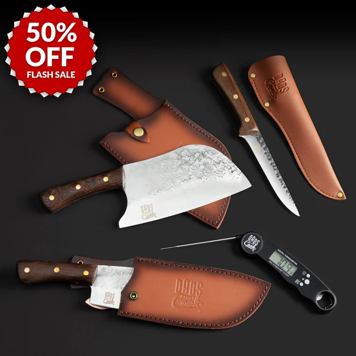 4 части, швейцарски кулинарни инструменти с дамаскски рисунък - подходящи за къмпинг на открито и домашно ползване.