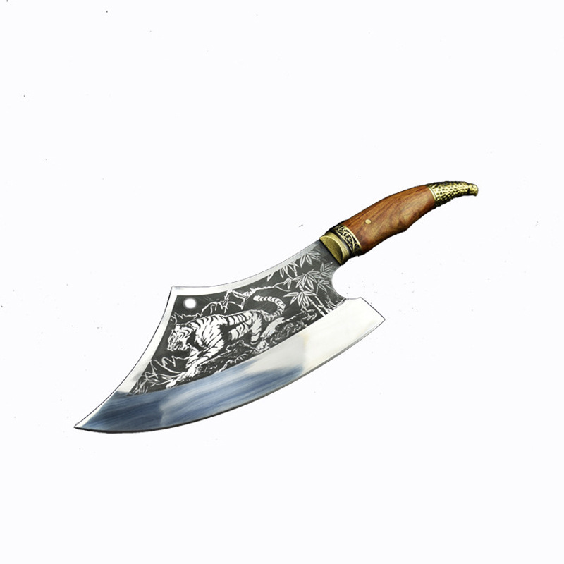 Μαχαίρια κουζίνας Χειροποίητο σφυρηλατημένο αιχμηρό μαχαίρι χωρίς κόκαλα Καμπύλο μαχαίρι σεφ