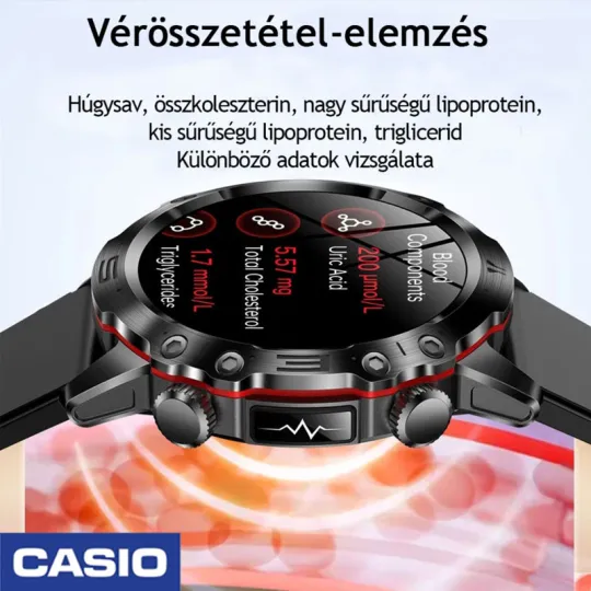 [Copy]AI ORVOSI DIAGNOSZTIKÁS OKOSÓRA - 2025 ÚJ VÉRLIPIDEK, HÚGYSAV, VÉRGLUKOZ SZINT - EKG+PPG FITNESZKÖVETŐ