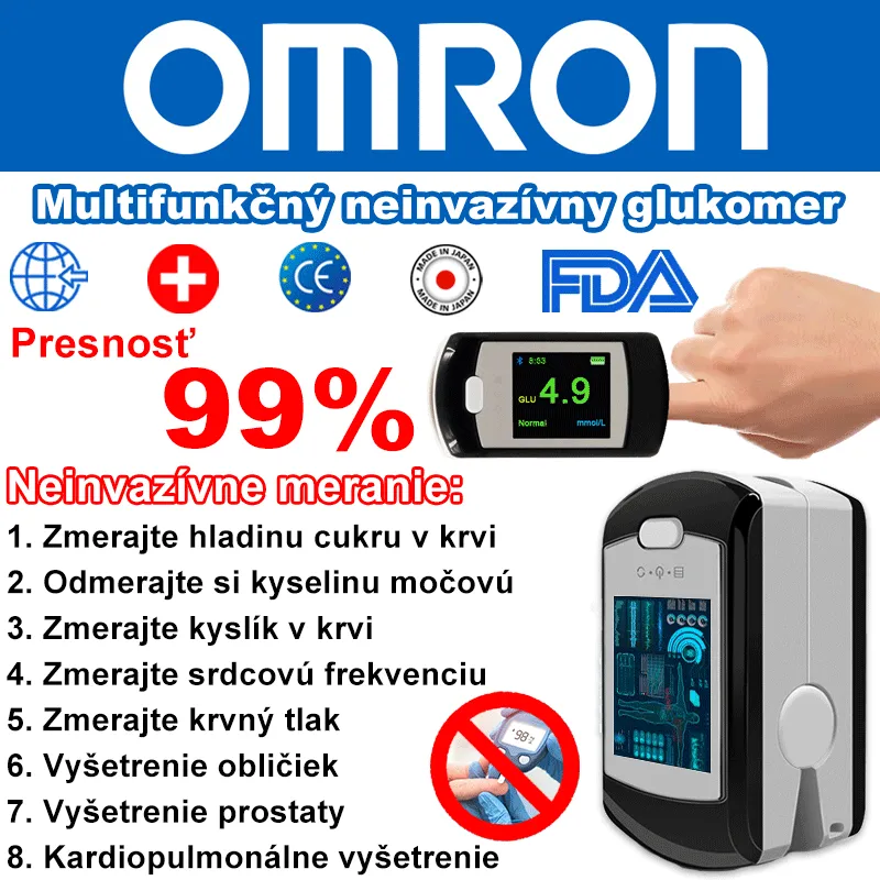2025 Omron vysoko presný neinvazívny glukomer a krvný oxymeter