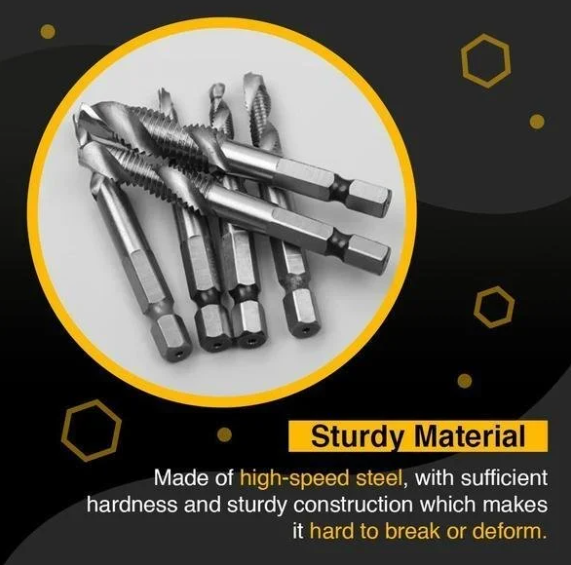 🎁 ¡Descuento del 50% en todos los productos!  🛠️Juego de 6 brocas para roscar✨