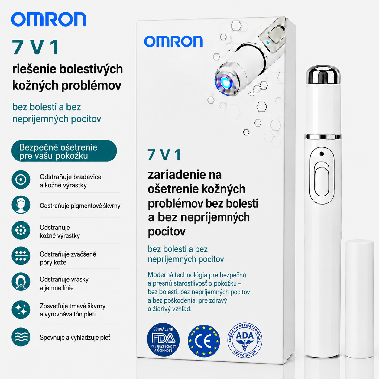 Omron™ viacúčelové pero na odstraňovanie znamienok pre celé telo – najnovší model 2026. Bezbolestné, neinvazívne riešenie pre starostlivosť o pokožku. Umožňuje rýchle odstránenie znamienok z pohodlia domova, bez jaziev. Vyrobené v USA.