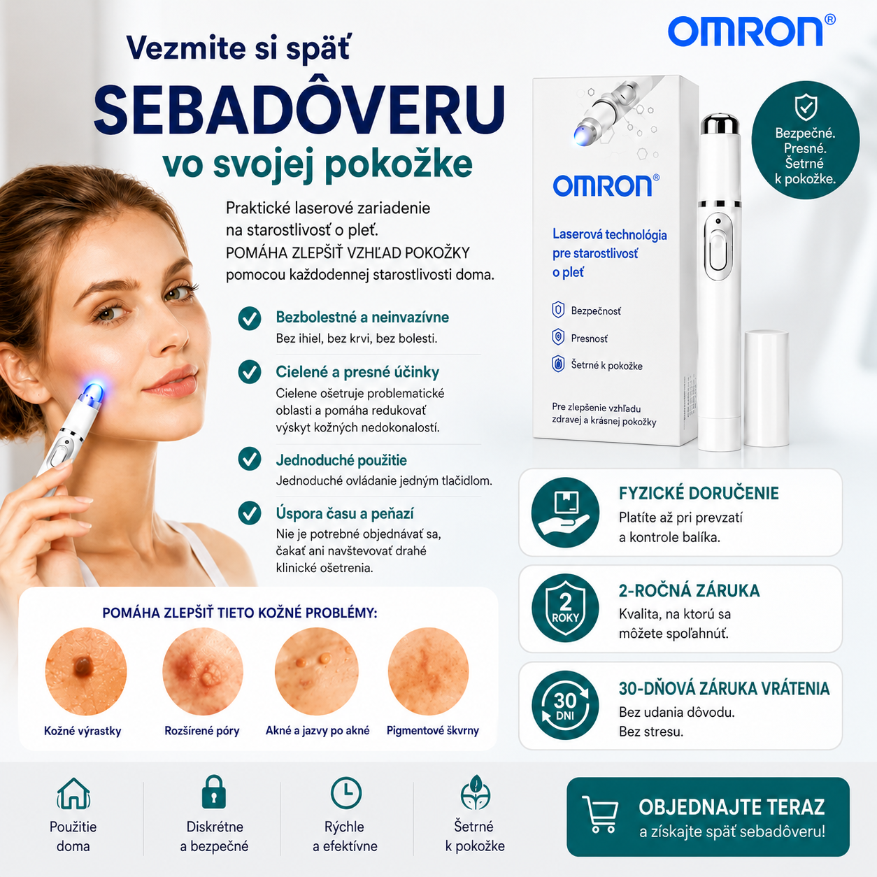 Omron™ viacúčelové pero na odstraňovanie znamienok pre celé telo – najnovší model 2026. Bezbolestné, neinvazívne riešenie pre starostlivosť o pokožku. Umožňuje rýchle odstránenie znamienok z pohodlia domova, bez jaziev. Vyrobené v USA.