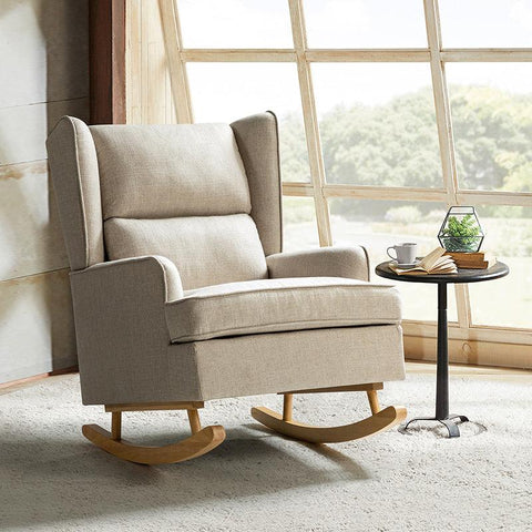 Modern Tufted Upholstered nursing living room rocking Chair - Hulala Home
