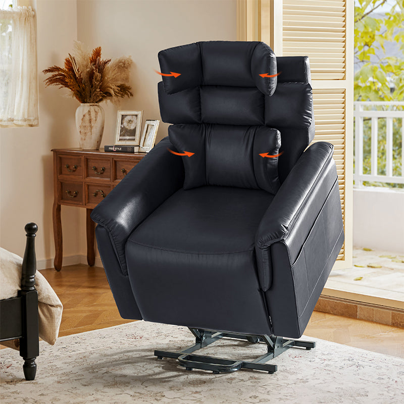 Lay Flat Lift Geri Chairs with Adjustable Head and Lumbar Lateral Support- HULALA HOME