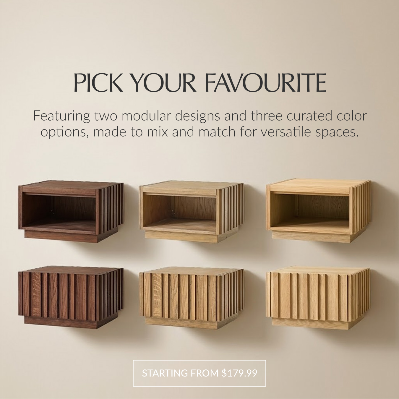 Custom modular cabinet configuration