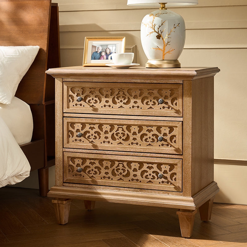 Colombo 3-Drawer End Table with Built-In Outlets(Optional Types)